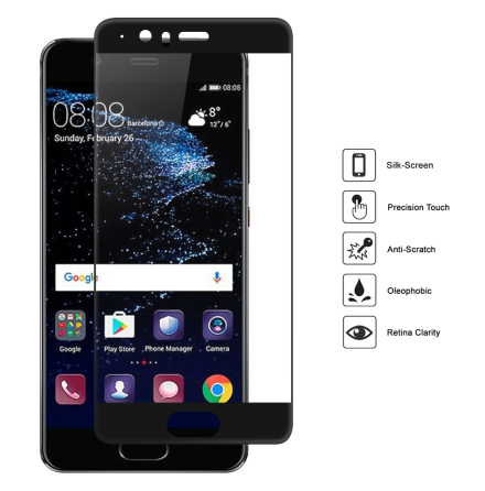 Huawei P10 - HeliGuard 3D EXXO-Skrmskydd med Ram (HD)