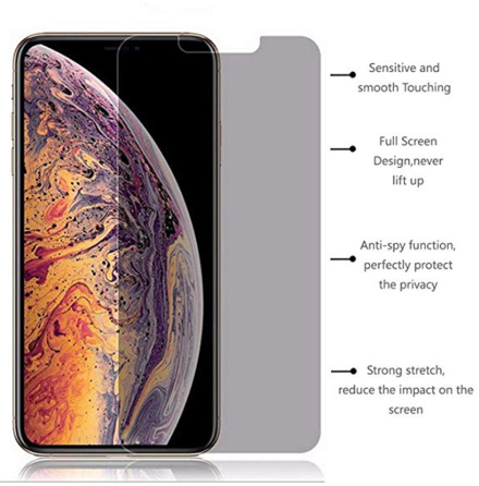 iPhone 11 3-PACK Anti-Spy Skrmskydd 9H Screen-Fit