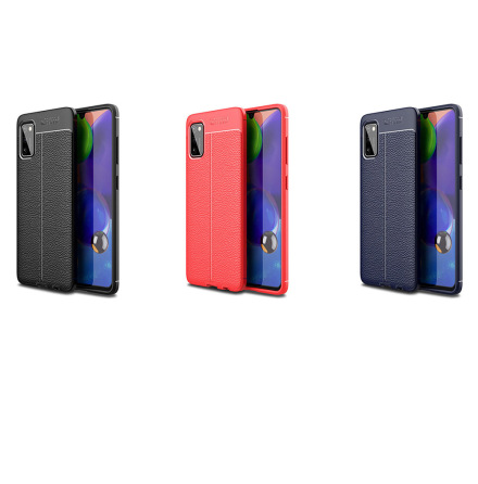 Samsung Galaxy A41 - Litchi-Lder Design Skal