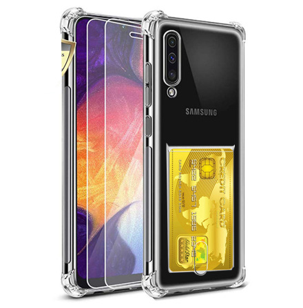 Samsung Galaxy A70 - Silikonskal med Korthllare