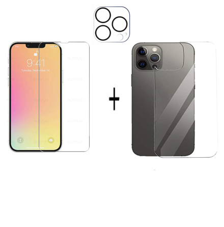 3-in-1 iPhone 13 Pro Fram- & Baksida + Kameralinsskydd