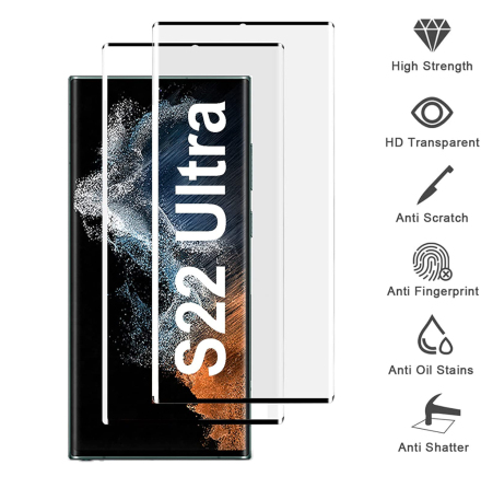 Galaxy S22 Ultra Skrmskydd CASE-Friendly HD 0,3mm