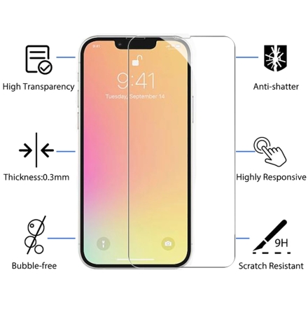 2-PACK iPhone 14 Plus Skrmskydd Standard HD 0,3mm