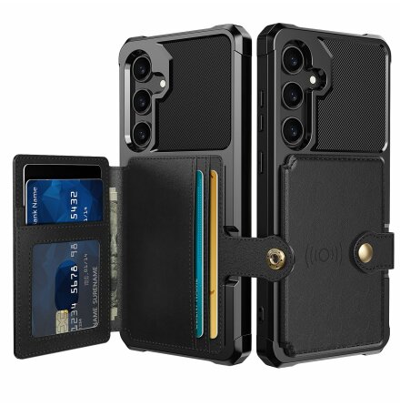  PU-Lder Plnbok Magnetiskt Hllare Fodral fr Samsung Galaxy A24 4G