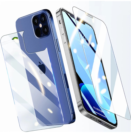 iPhone 15 Pro Max - Skrmskydd 3in1 Fram- & Baksida Kameralins 0,3mm 
