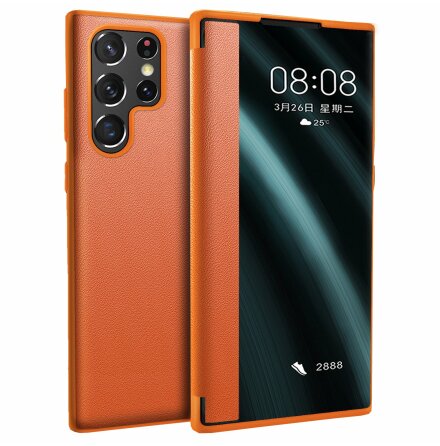 Samsung Galaxy S23 Ultra - Slimmat Fodral med Smart Fnster