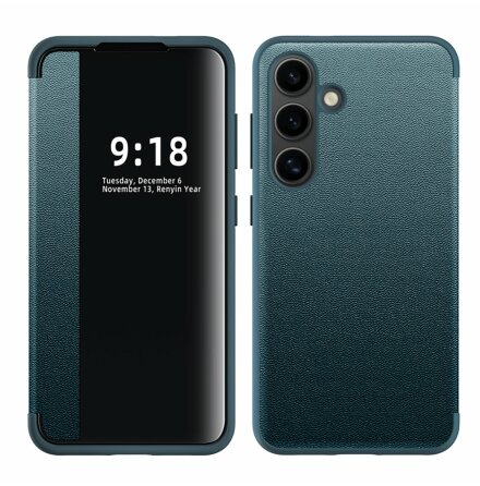 Samsung Galaxy S24 Plus  Slimmat Leman-fodral med smart fnster