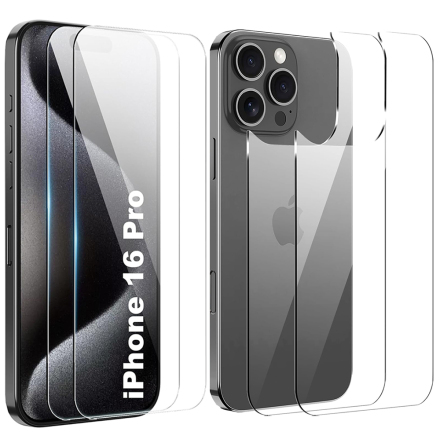 iPhone 16 Pro 3-Pack Skrmskydd Fram & Bak