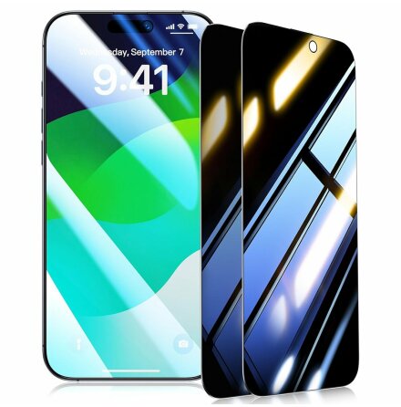 iPhone 16 Plus Skrmskydd Anti-Spy HD 0,3mm 2pack