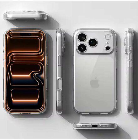 iPhone 17 Pro Max - Transparent Sttdmpande Silikonskal 