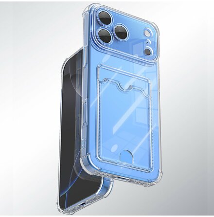 iPhone 17 Pro Max 3-i-1 Skal  Kortfack, Skydd & Trdls Laddning