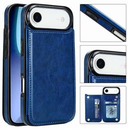 iPhone 17 Air Fodral  Plnboksskal med Kortfack & Magnetls