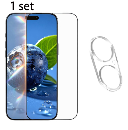 1 Set iPhone 17 Skrmskydd + Kameralinsskydd HD 0,3mm