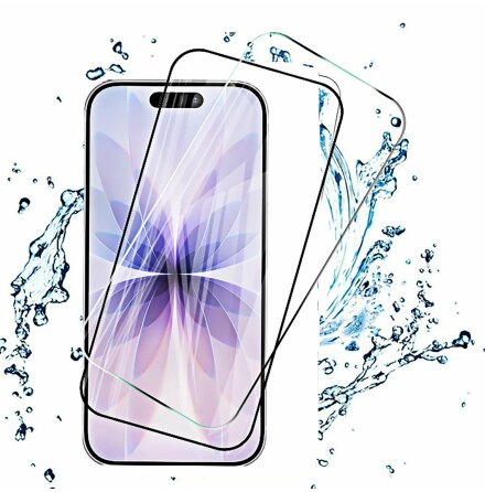 iPhone 17 Pro Max Glasskydd  2.5D Svart Ram