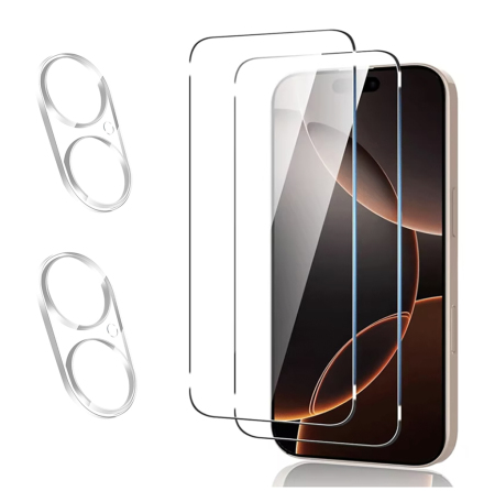 iPhone 17 Skyddsset 2-Pack Skrmskydd + Kameralinsskydd 