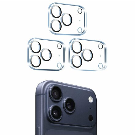 iPhone 17 Pro Skyddslins 3-pack  Transparent & Skert