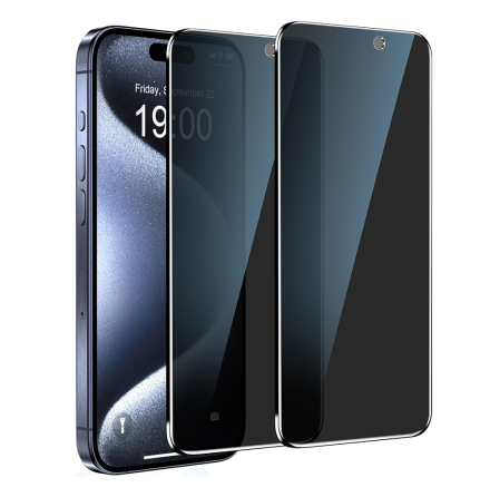 iPhone 15 Integritetsskydd & 9H Tempererat Glas