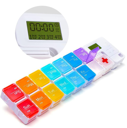 Kompakt digital pillcase v�ckarklocka 