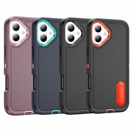 iPhone 16 St�ts�kert Skal med Inbyggt St�ll