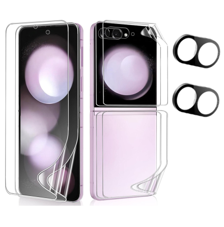 2-pack Galaxy Z Flip 7 Komplett Skyddsset Transparent 