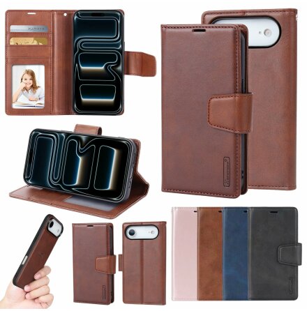 iPhone 17 Air 2-i-1 Pl�nboksfodral med Magnet & Kortfack