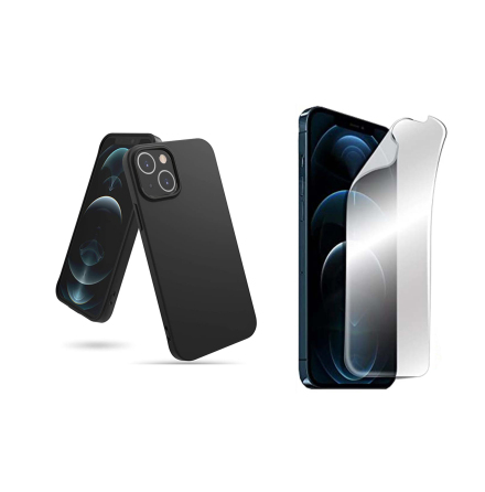 iPhone 13 - 1 Set Mattbehandlat Tunt Skal & Hydrogel Sk�rmskydd