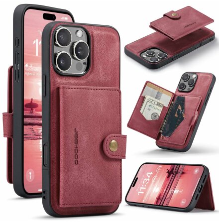 iPhone 16 Pro - Smidigt och Lyxigt Skal Med Avtagbart Kortfack