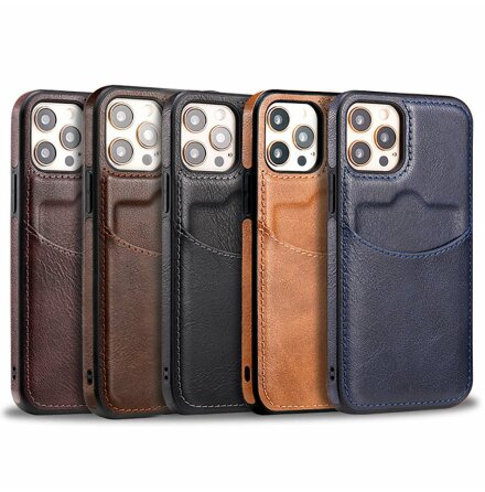 iPhone 16 Pro Max - Slimmat Kortfacksskal i L�der